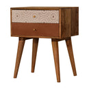 Brick Red Patterned Nightstand