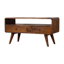Curve Chestnut Cable TV Stand