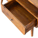 Curve Chestnut Cable TV Stand