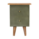 Olive Hand Painted Nightstand