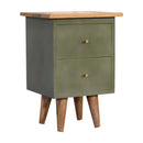 Olive Hand Painted Nightstand