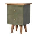 Olive Hand Painted Nightstand
