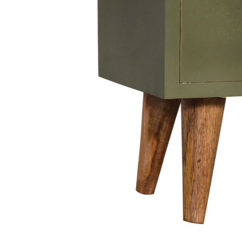 Olive Hand Painted Nightstand
