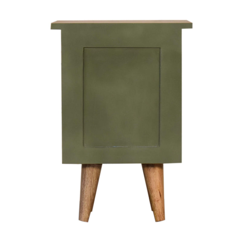 Olive Hand Painted Nightstand