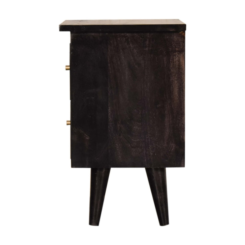 Black Hand Painted Nightstand