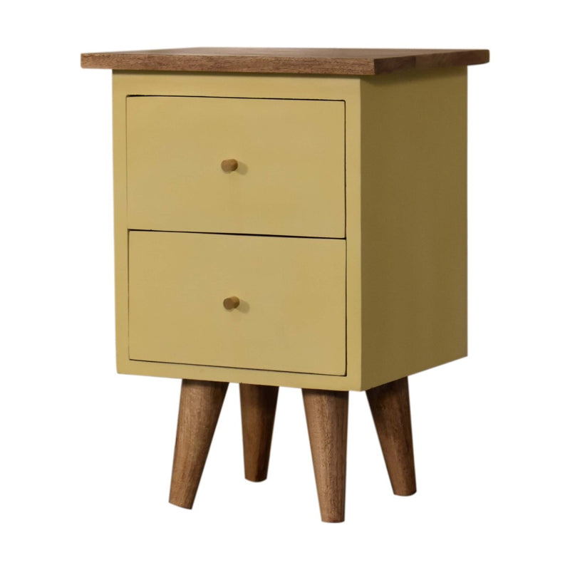 Yellow Hand Painted Nightstand