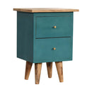 Teal Hand Painted Nightstand