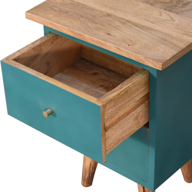 Teal Hand Painted Nightstand
