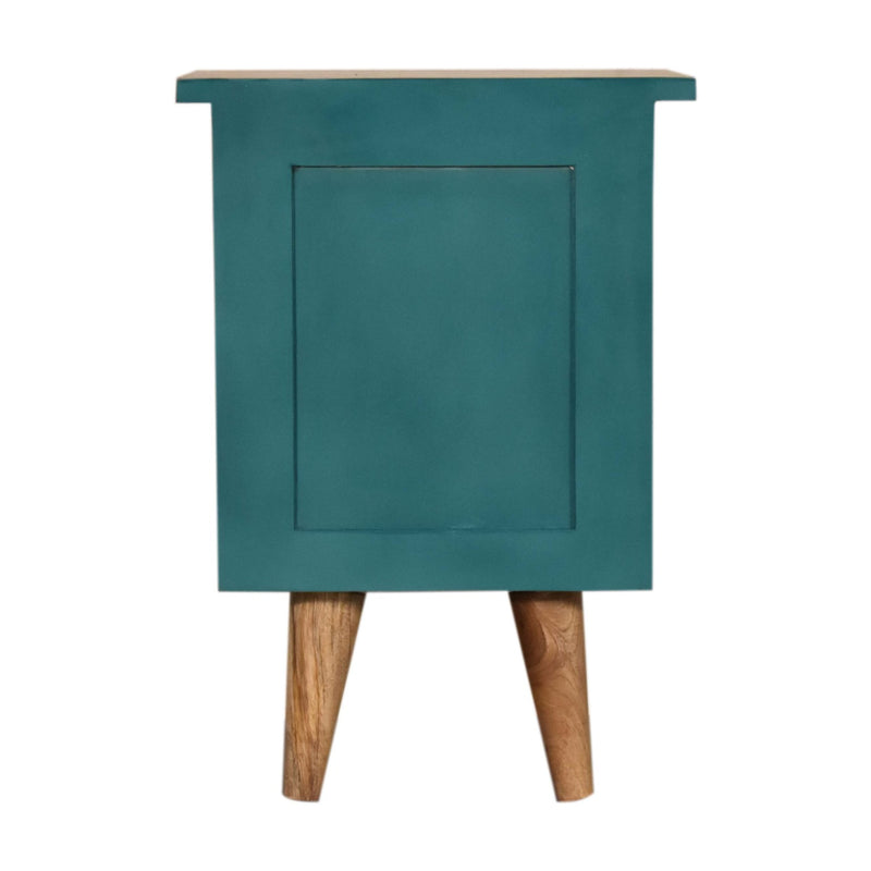 Teal Hand Painted Nightstand