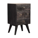 Multi Drawer Ash Black Nightstand