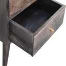 Multi Drawer Ash Black Nightstand