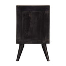 Multi Drawer Ash Black Nightstand