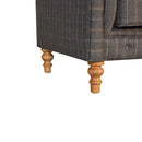 Pewter Tweed 2 Seat Chesterfield