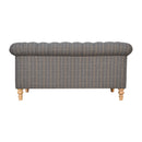 Pewter Tweed 2 Seat Chesterfield