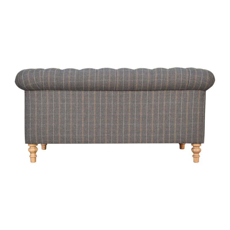 Pewter Tweed 2 Seat Chesterfield