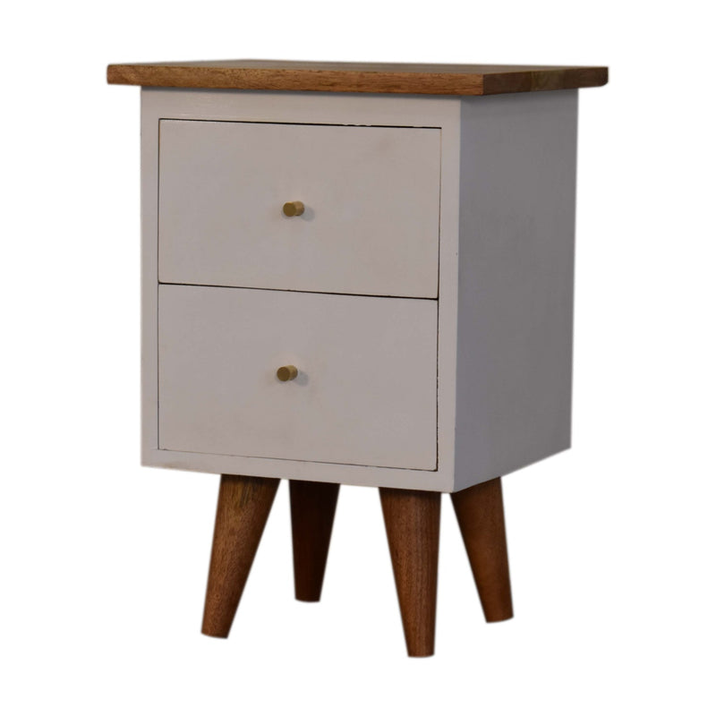 White Hand Painted Nightstand