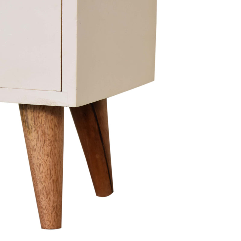 White Hand Painted Nightstand