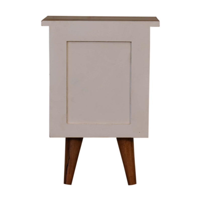 White Hand Painted Nightstand