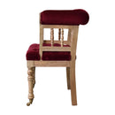 Wine Red Mini Deep Button Bench