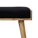 Black Velvet Tray Style Footstool Artisan