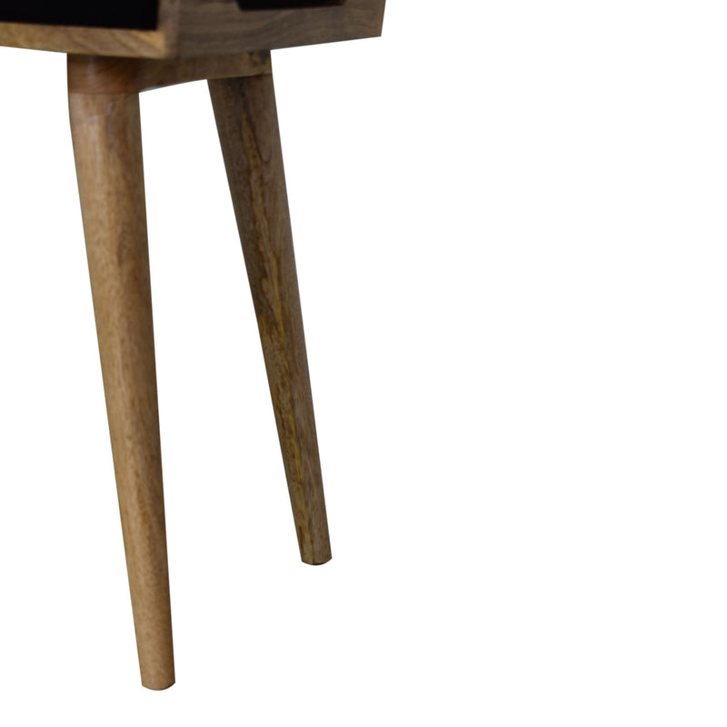 Black Velvet Tray Style Footstool Artisan