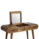 Oak-ish Round Dressing Table Artisan