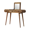 Oak-ish Round Dressing Table Artisan
