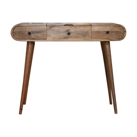 Oak-ish Round Dressing Table Artisan