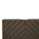 Cement Brass Inlay Cabinet