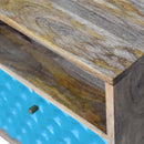 Honeycomb Teal Open Slot Nightstand