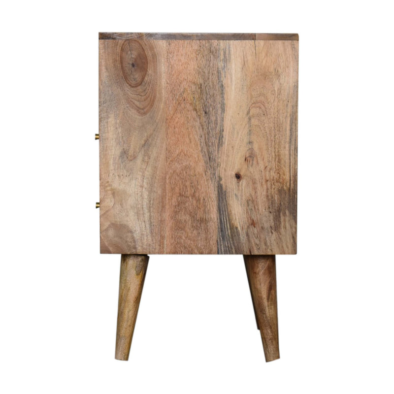 Honeycomb Teal Open Slot Nightstand