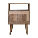 Honeycomb Teal Open Slot Nightstand