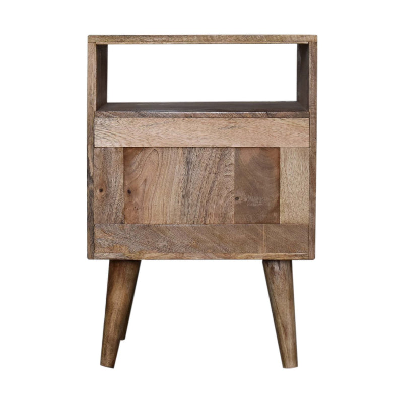 Honeycomb Teal Open Slot Nightstand