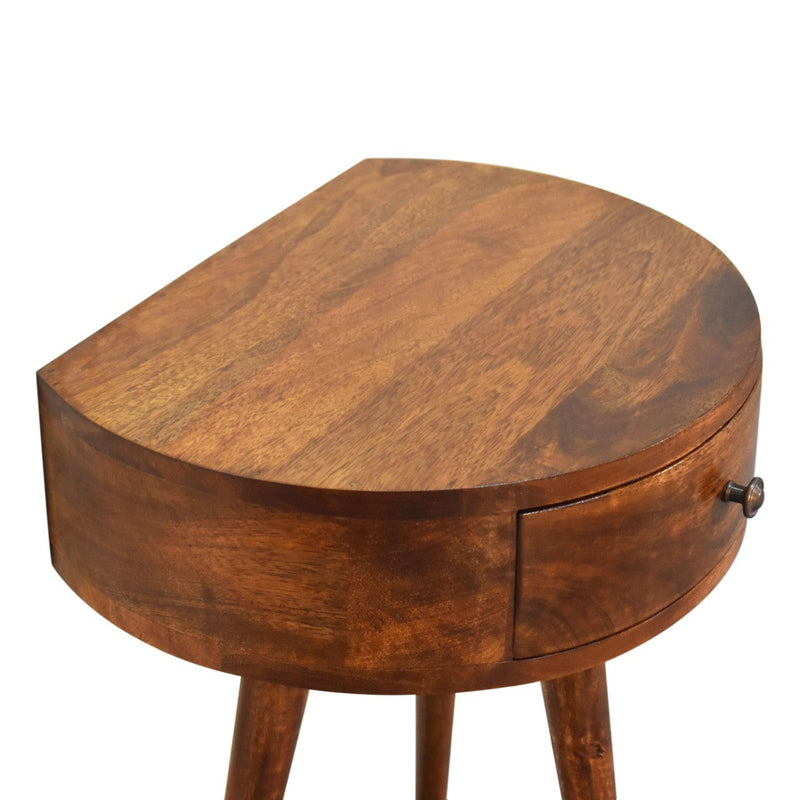 Chestnut Semi Circle nightstand Artisan