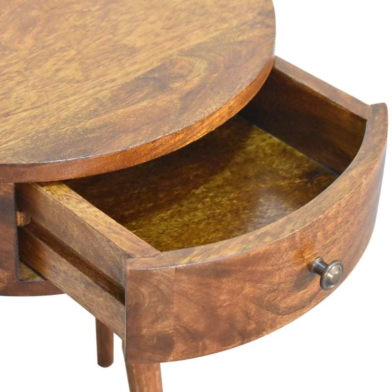 Chestnut Semi Circle nightstand Artisan