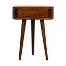 Chestnut Semi Circle nightstand Artisan