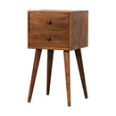 Mini 2 Drawer Chestnut nightstand Artisan