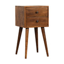 Mini 2 Drawer Chestnut nightstand Artisan