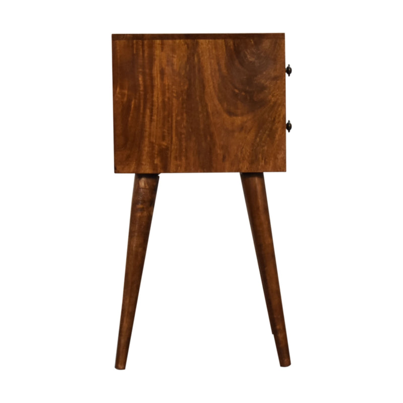 Mini 2 Drawer Chestnut nightstand Artisan