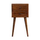 Mini 2 Drawer Chestnut nightstand Artisan
