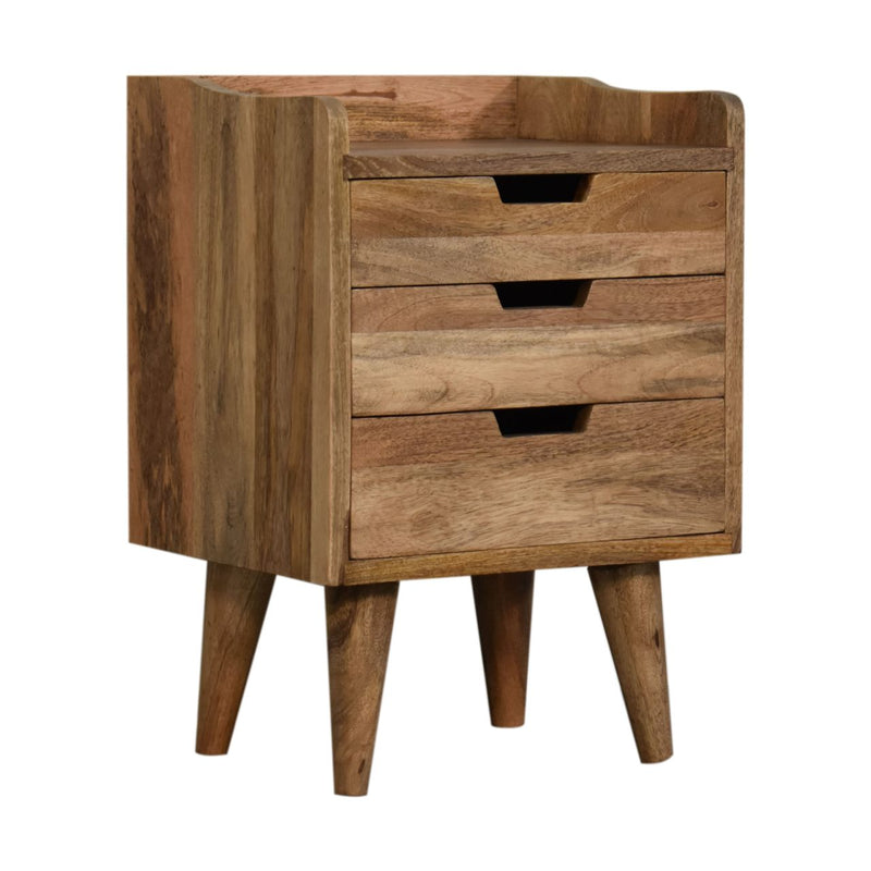 Oak-ish Small Gallery Back Nightstand