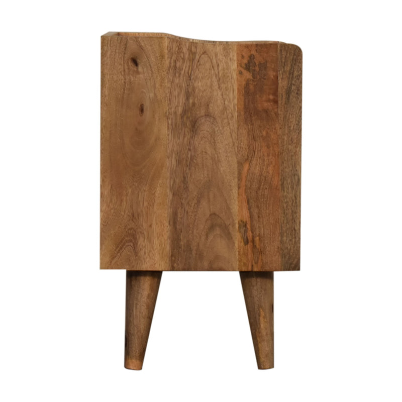 Oak-ish Small Gallery Back Nightstand