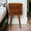 Mini Chestnut Curved nightstand Artisan