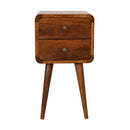 Mini Chestnut Curved nightstand Artisan