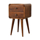Mini Chestnut Curved nightstand Artisan