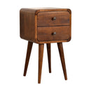 Mini Chestnut Curved nightstand Artisan