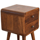 Mini Chestnut Curved nightstand Artisan