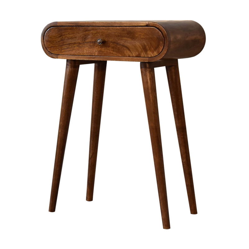 Mini Round Chestnut Console Table Artisan