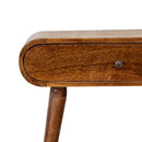 Mini Round Chestnut Console Table Artisan
