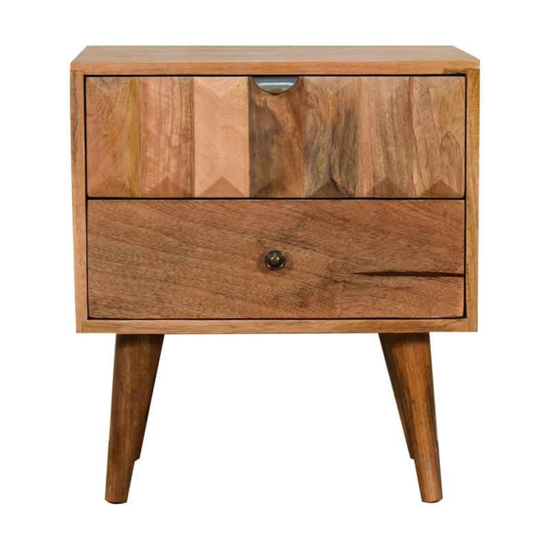 Oak-ish Prism Nightstand
